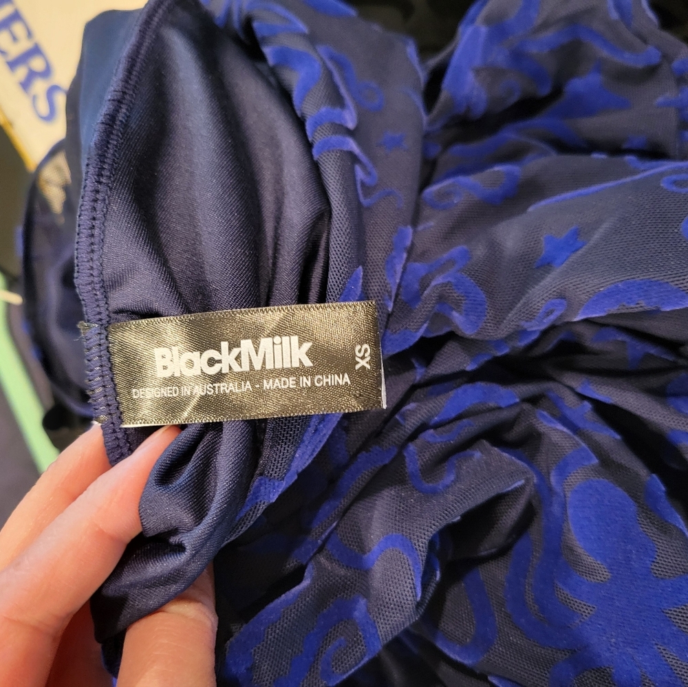 Blackmilk flocktapus 3/4 sleeve blue maxi dress - Picture 14 of 14
